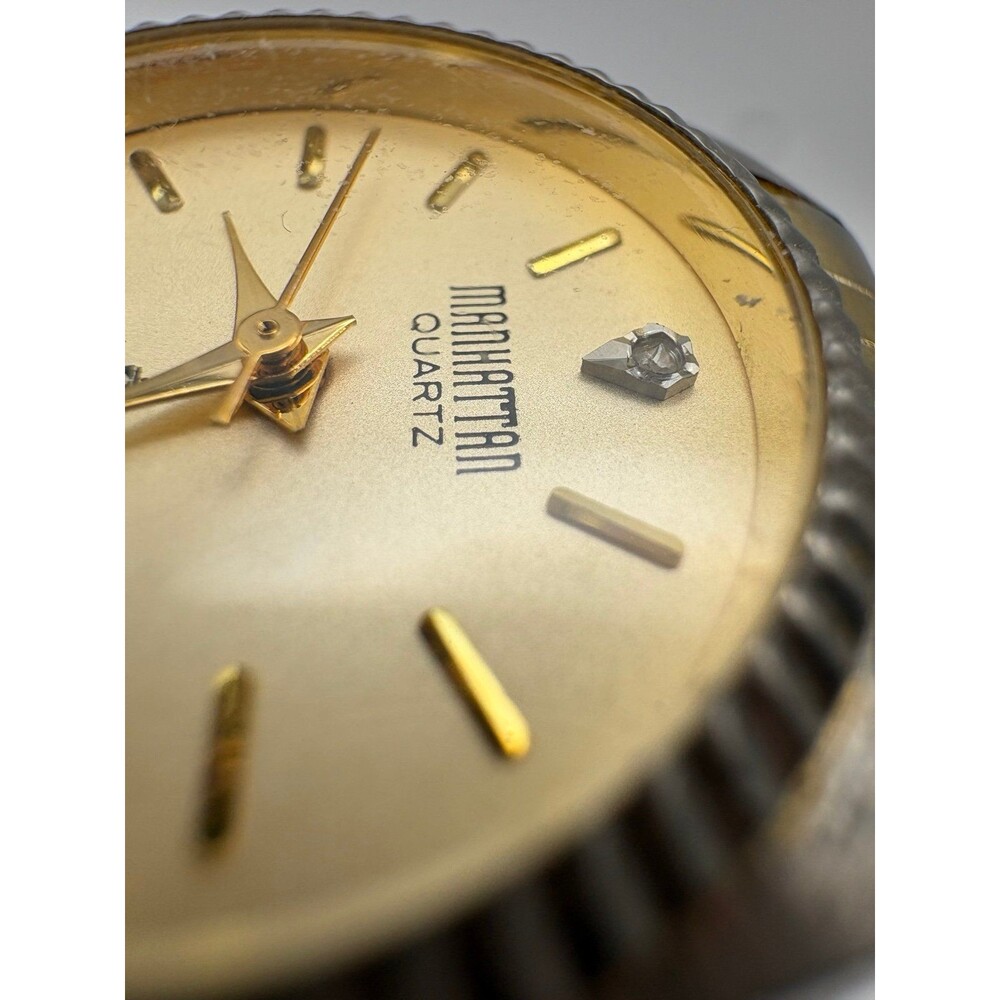Vintage Manhattan Quartz Croton Diamond Watch - Picture 4 of 6
